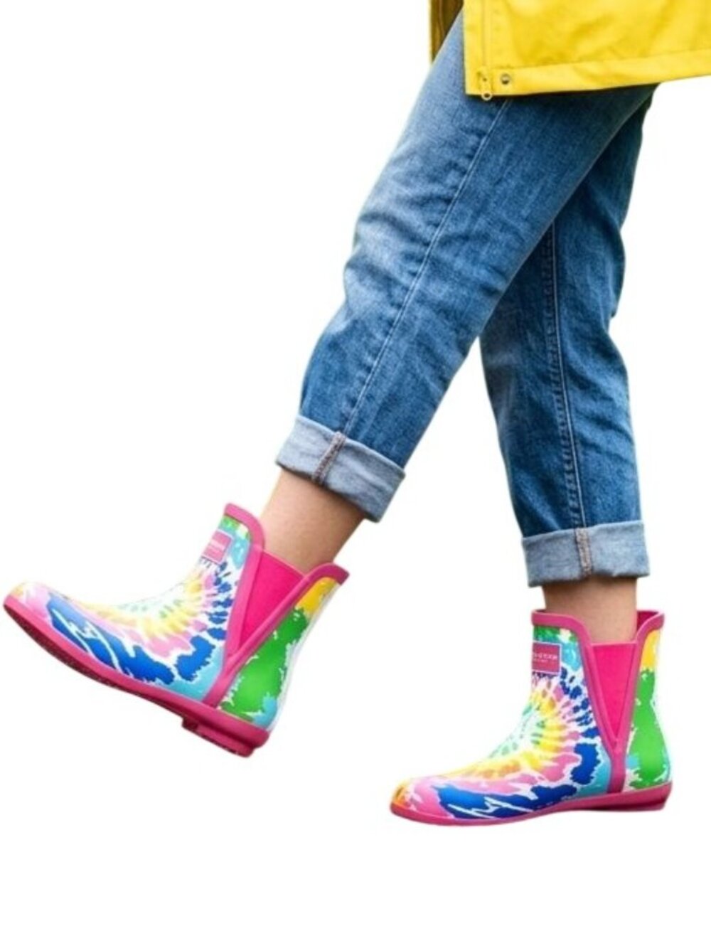 London Fog Piccadilly Rain Boot Chelsea Gusset Pull On Rainbow Size 9M